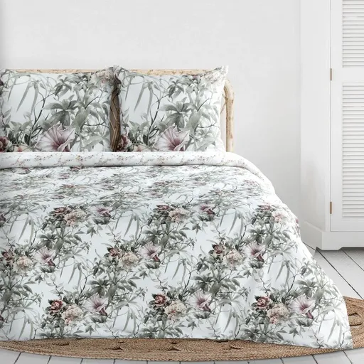 ArtFir Obliečky na dvojlôžko NIKA 53 | biela/sivá 220 x 200 cm