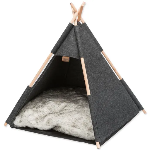Trixie jaskynka pre mačky Tipi antracitová 65 cm