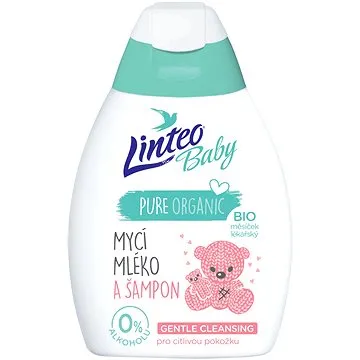 LINTEO BABY Umývacie mlieko a šampón s BIO nechtíkom lekárskym 250 ml (8594158373571)