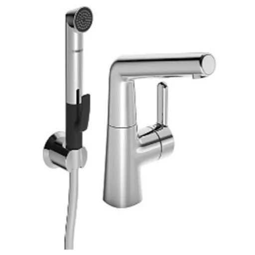 Hansa Designo umývadlová batéria s bidetovú spŕškou chróm 51342201