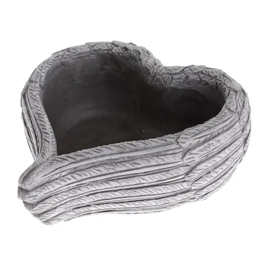 Pietna dekorácia Betónový kvetináč Srdce, 23 x 10 x 23 cm