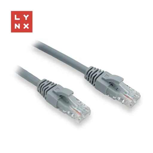 LYNX UTP patch kábel Cat6, PVC, 20m, sivý