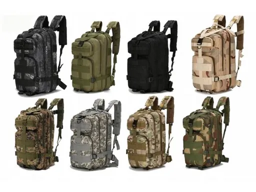 Vojenský turistický batoh 28 l, Svetlý maskáč