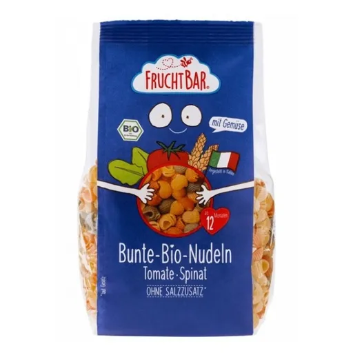 FRUCHTBAR Cestoviny s príchuťou paradajok a špenátu 12m+ BIO 300 g