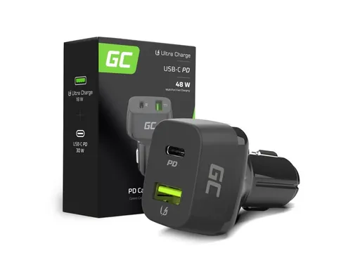Green Cell Nabíjačka do auta USB-C 48W (Power Delivery 30W, QC 3.0)