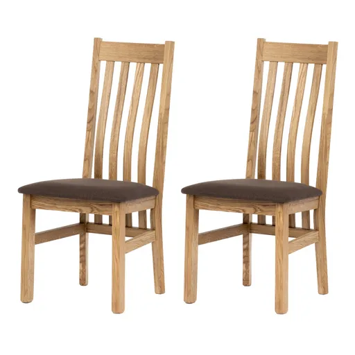 Sada jedálenských stoličiek C-2100 BR2, dub, 2 ks