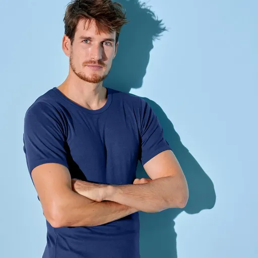 Súprava 3 bavlnených spodných tričiek s okrúhlym výstrihom