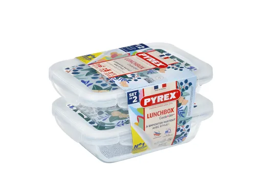Sada sklenených dóz s viečkom PYREX 2x800ml