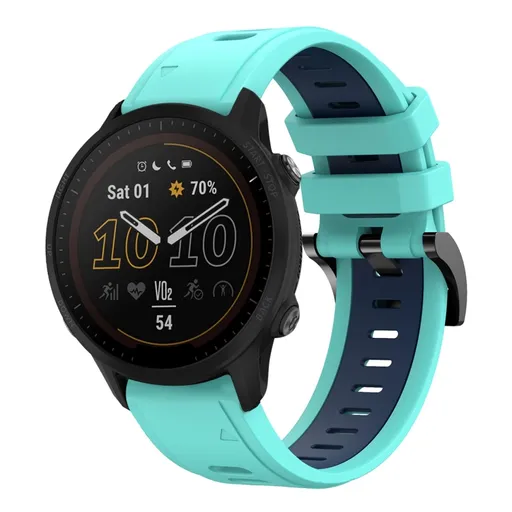 SPORTY Vymeniteľný silikónový remienok Garmin Forerunner 955 MINT-BLUE