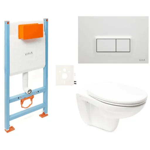Závesný wc set VitrA Normus do ľahkých stien / predstenová SIKOVSNOR54600