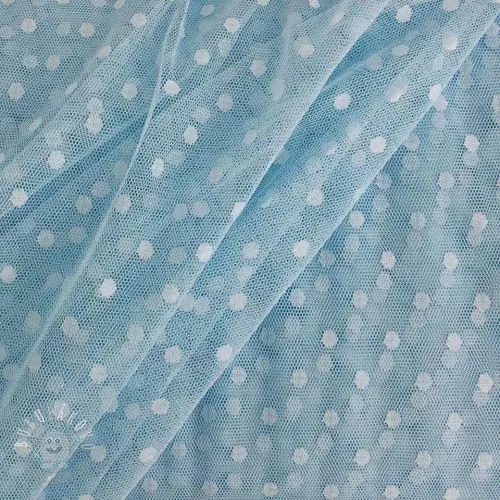 Tyl na TUTU SPOT light blue