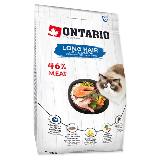 ONTARIO Cat Longhair granule pre mačky 2 kg
