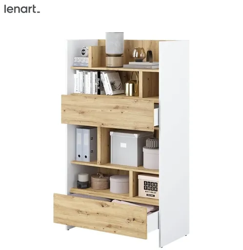 Dig-net nábytok Regál Lenart BED CONCEPT BC-27 | biela / dub artisan