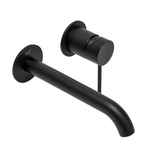 Umývadlová batéria SAT Aurum vrátane podomietkového telesa čierna matná SATBAUR101C