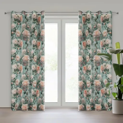 ArtFir Záves INKA K | mätová/ružová 140 x 250 cm