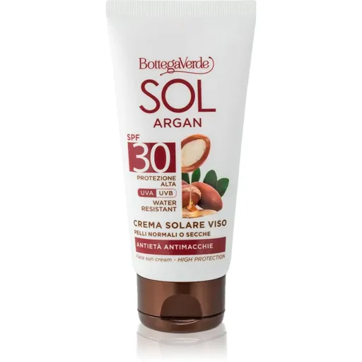 Bottega Verde Sol Argan opaľovací krém proti tmavým škvrnám SPF 30 50 ml