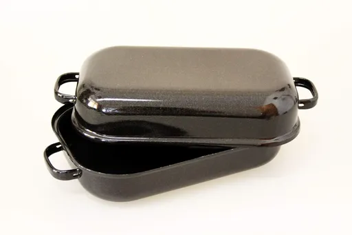 BELIS - Dvojpekáč smaltovaný čierny 30cm, 3,1L