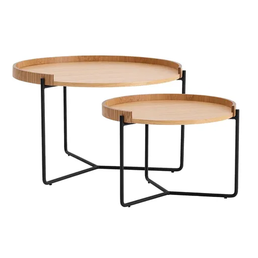 Odkladací stolík Mandy Natural, 2 ks