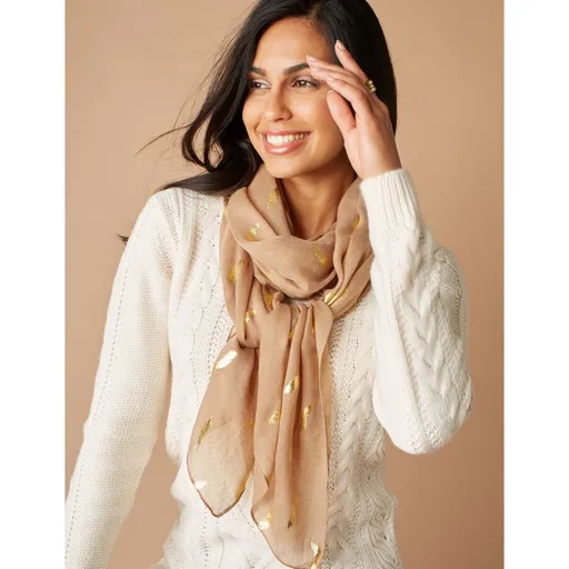 Maxi šatka s potlačou pierok