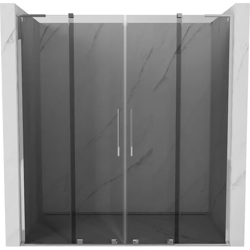 MEXEN/S - Velar L Duo posuvné sprchové dvere 170, grafit, chróm 871-170-003-42-01