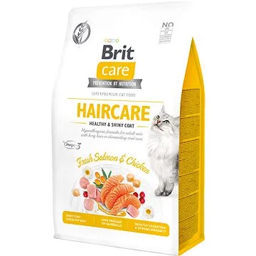 Brit Care Cat Grain-Free Haircare Healthy & Shiny Coat, 0,4 kg (8595602540891)