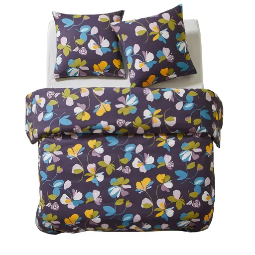 Posteľná bavlnená bielizeň Soizic s potlačou kvetín