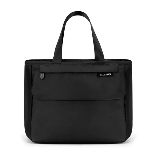 Obedová taška s predným vreckom čierna 56-3-023-10