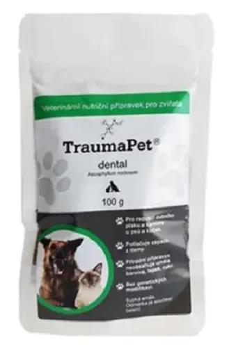 TraumaPet dental pre psy a mačky napomáha redukcii zubného povlaku a kameňa 100g
