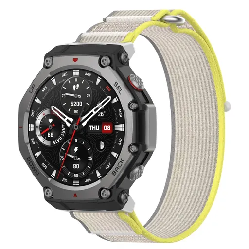 NYLON COLOR Vymeniteľný remienok pre Amazfit T-Rex 3 YELLOW GREY