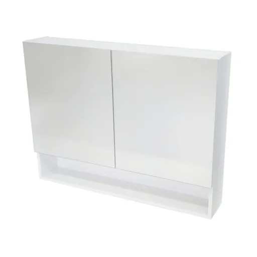 Zrkadlová skrinka Naturel Vario Dekor 90x68,6 cm lamino biela VARIOG90BI