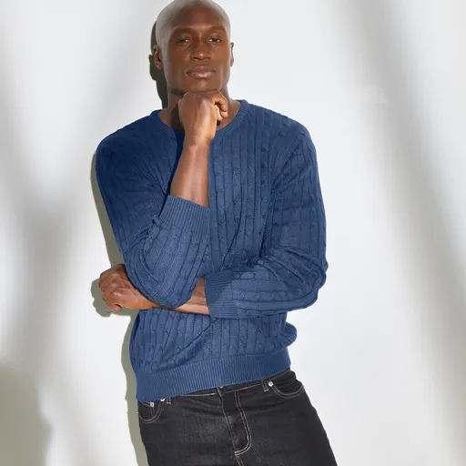 Pulóver s vrkočovým vzorom