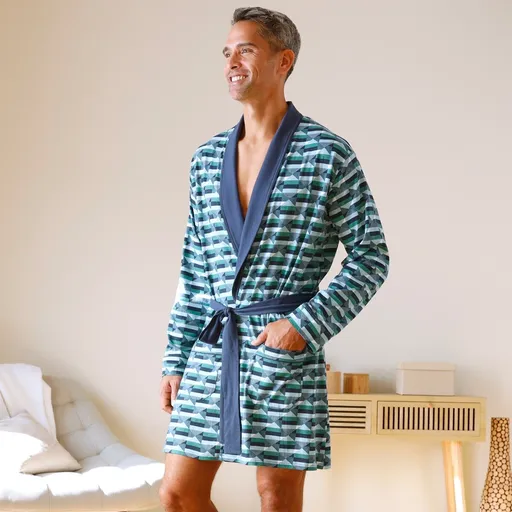 Krátky župan s potlačou