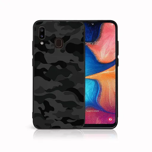 MY ART Ochranný obal pre Samsung Galaxy A20e BLACK CAMO (234)