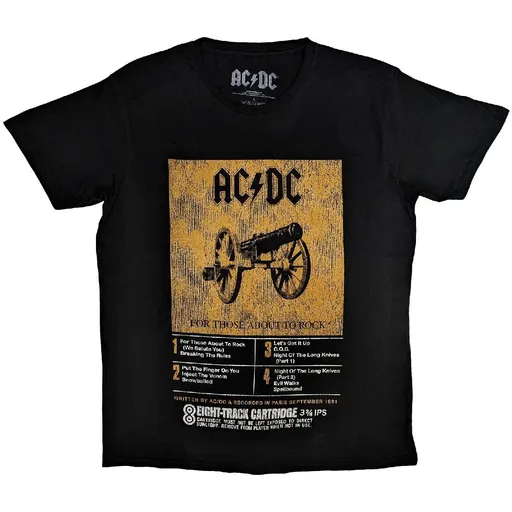 AC/DC tričko 8 Track Čierna S
