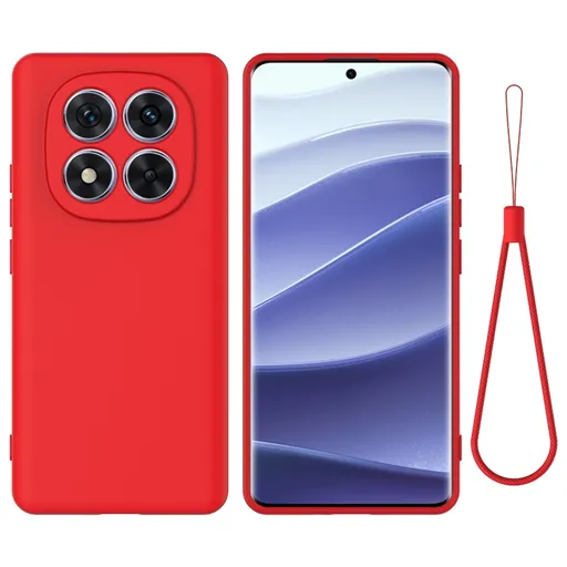 RUBBER Ochranný obal pre Xiaomi Redmi Note 14 Pro 5G / Poco X7 červený