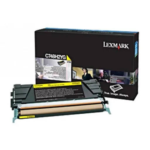 LEXMARK C748H2YG - originálny toner, žltý, 10000 strán