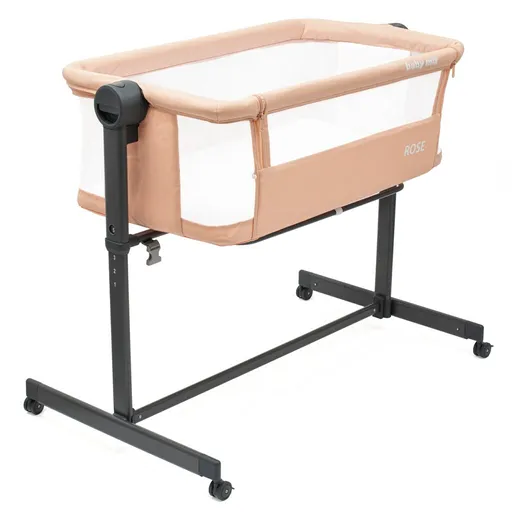 Baby Mix Prístavná postieľka Rose lososová, 84 x80 x 52 cm