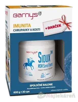 Barny's Sioux MSM Super Forte + prášok 600 g + 30 ks