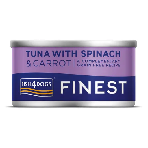 FISH4DOGS Konzerva pre psov Finest tuniak s mrkvou a špenátom 85 g