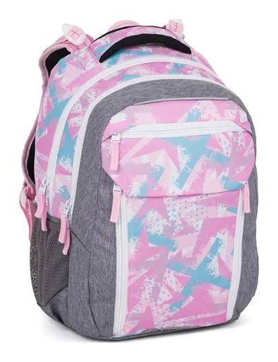 Školský batoh Bagmaster Porto 24 B Grey/Pink/Blue