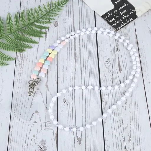 PROTEMIO BEADS LONG Retiazka na mobil pod zadný kryt HEART