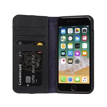 Decoded Leather Wallet Case Black iPhone 8/7/6s/SE 2020/SE 2022 (DA8IPO8CW3BK)