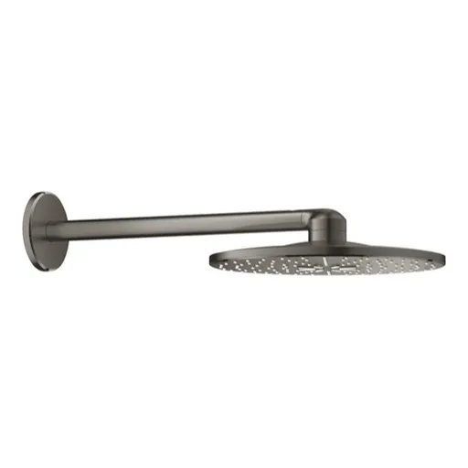 Hlavová sprcha GROHE Rainshower SmartActive vrátane sprchového ramena kartáčovaný hard graphite 26475AL0