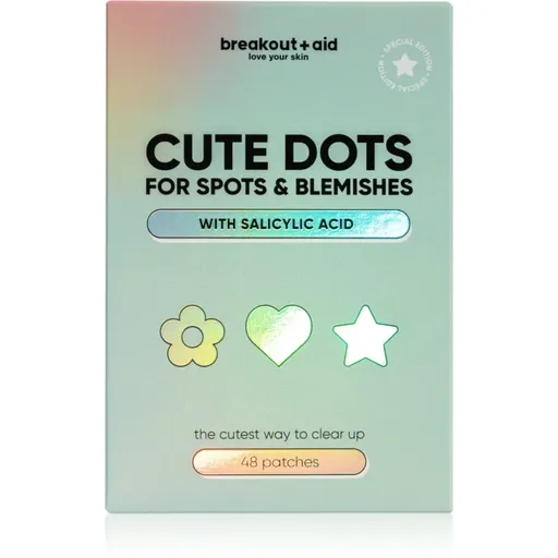 breakout + aid Cute Dots For Spots and Blemishes lokálna starostlivosť proti akné s kyselinou salicylovou 48 ks