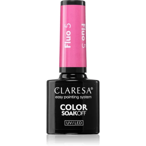 Claresa SoakOff UV/LED Color Fluo gélový lak na nechty odtieň 5 5 g