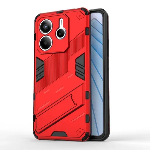 BIB Ochranný obal so stojanom pre Xiaomi Redmi Note 14 5G červený