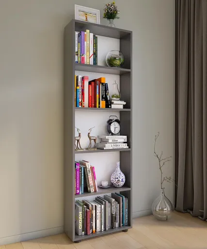 VCM Stojací police Bulas 5dílná, antracitová