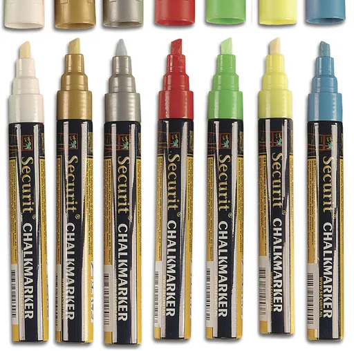 SECURIT Mikro kriedový popisovač, 2 - 6 mm, rôzne farby Zelená