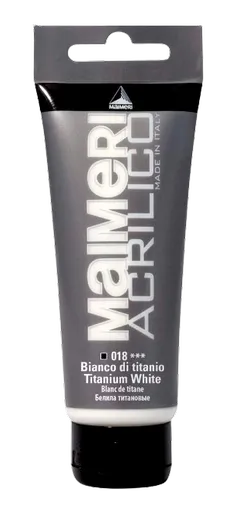 MAIMERI ACRILICO - Akrylové farby 018 - titanium white, 0,075 L