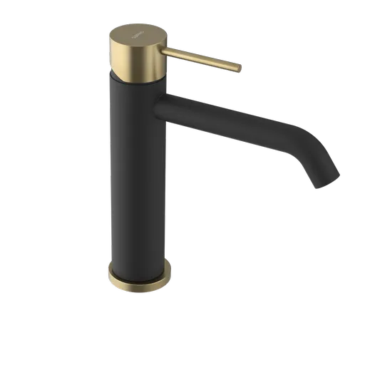 SAPHO - ULTRAMIX stojanková umývadlová batéria, čierná mat/zlato mat UT004BG